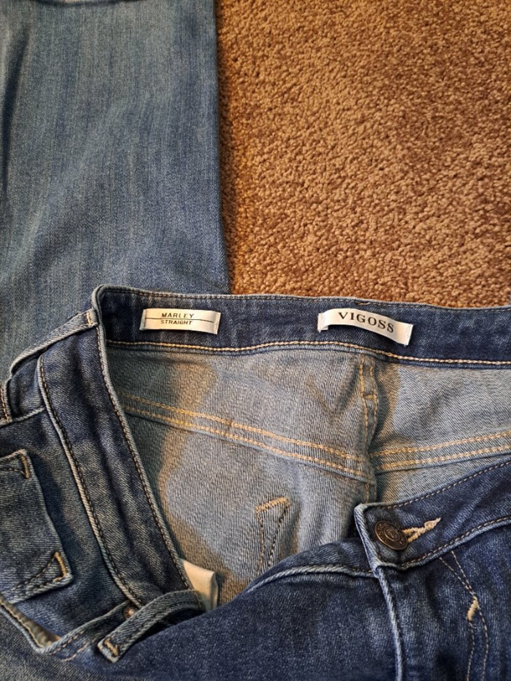 Vigoss Marley Straight Distressed Denim Jeans - Picture 7 of 11